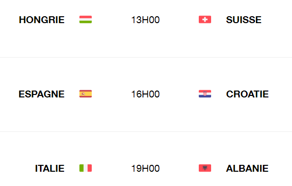 Calendrier des matchs de l’UEFA EURO 2024