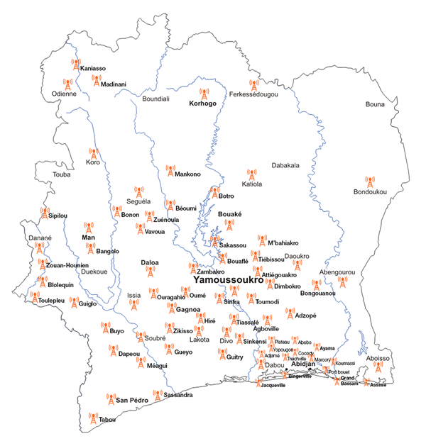 Carte avec localisation